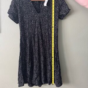 GAP Black and White Speckled Babydoll Dress